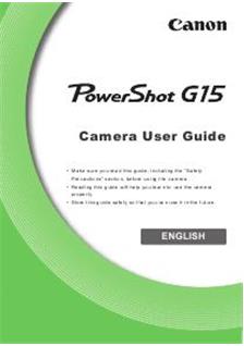 Canon PowerShot G15 manual. Camera Instructions.